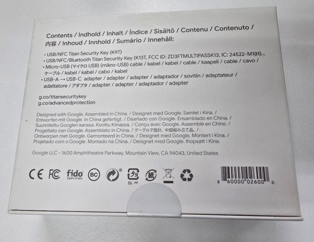 Google Titan Security Key Bundle Package Bundle Package (K9T)(K13T) - gambar 2