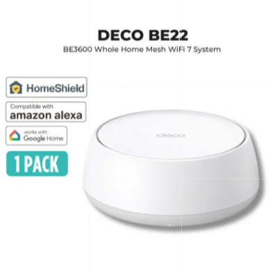 TP-Link Deco BE22 BE3600 Mesh WiFi 7 System BE22 BE3600 (1 Pack)(New) - gambar 2