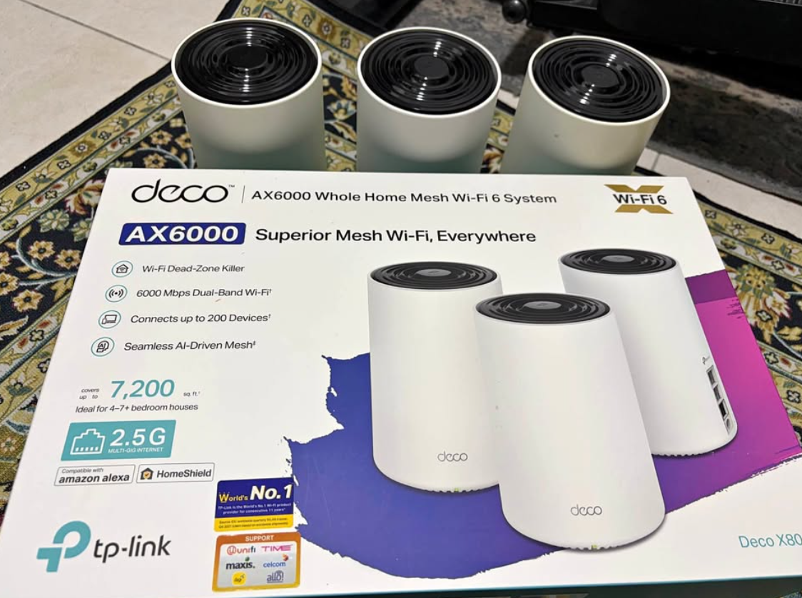 TP-Link Deco X80 AX6000 Whole Home Mesh WiFi 6 System