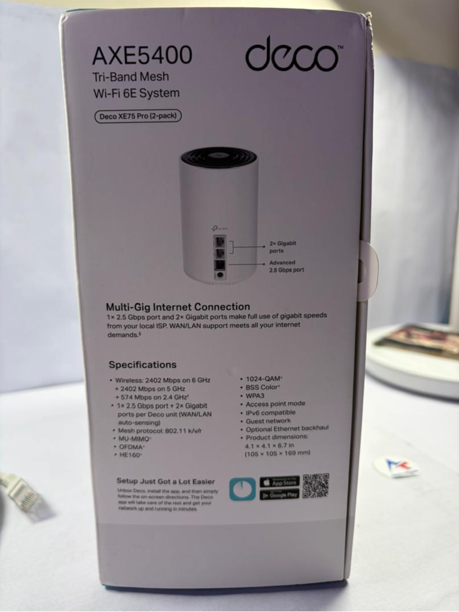 TP-Link Deco XE75 Pro AXE5400 Tri-Band Mesh Wi-Fi 6E System Deco XE75 Pro (2 Pack)(Used) - gambar 3