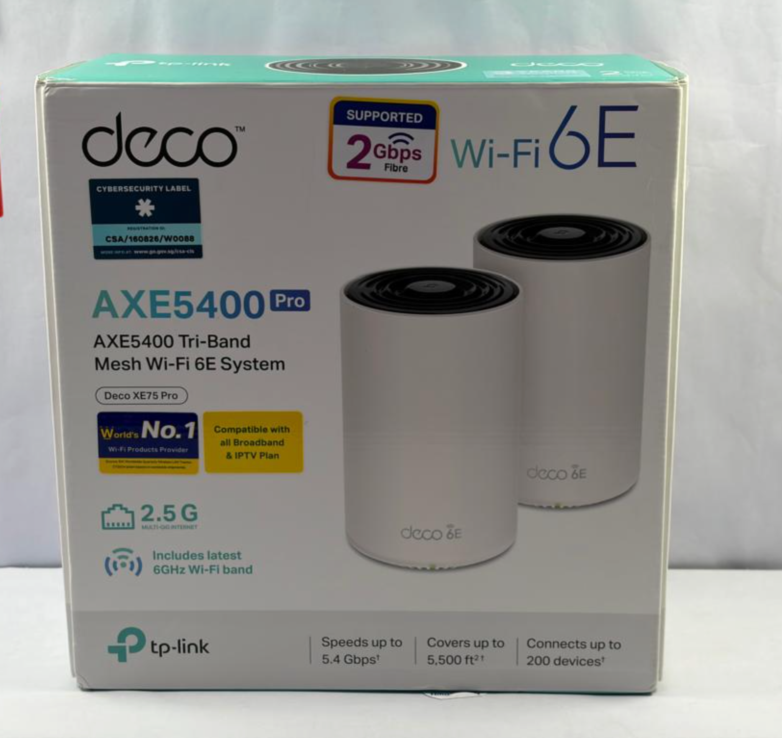 TP-Link Deco XE75 Pro AXE5400 Tri-Band Mesh Wi-Fi 6E System