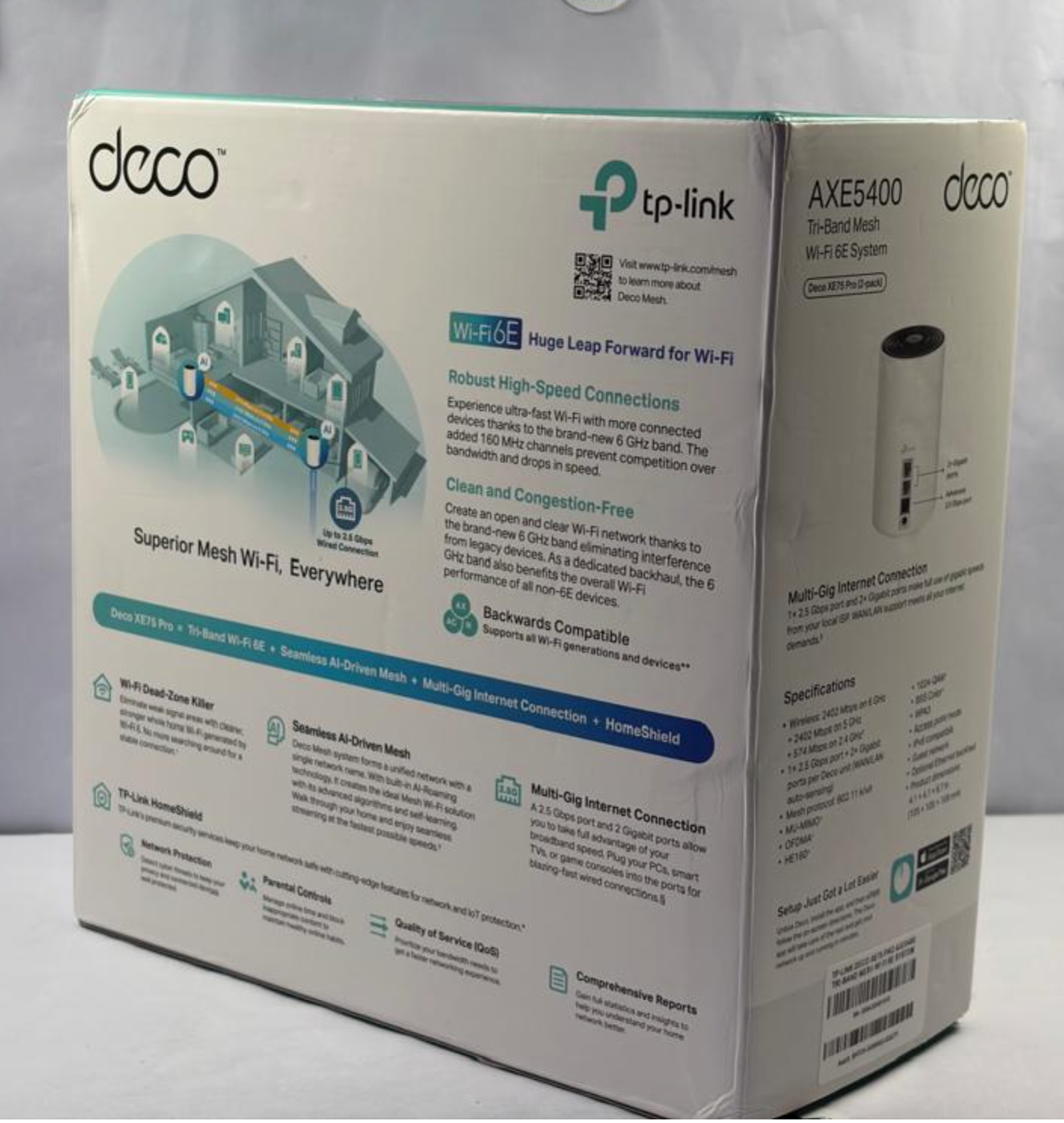 TP-Link Deco XE75 Pro AXE5400 Tri-Band Mesh Wi-Fi 6E System Deco XE75 Pro (2 Pack)(Used) - gambar 2