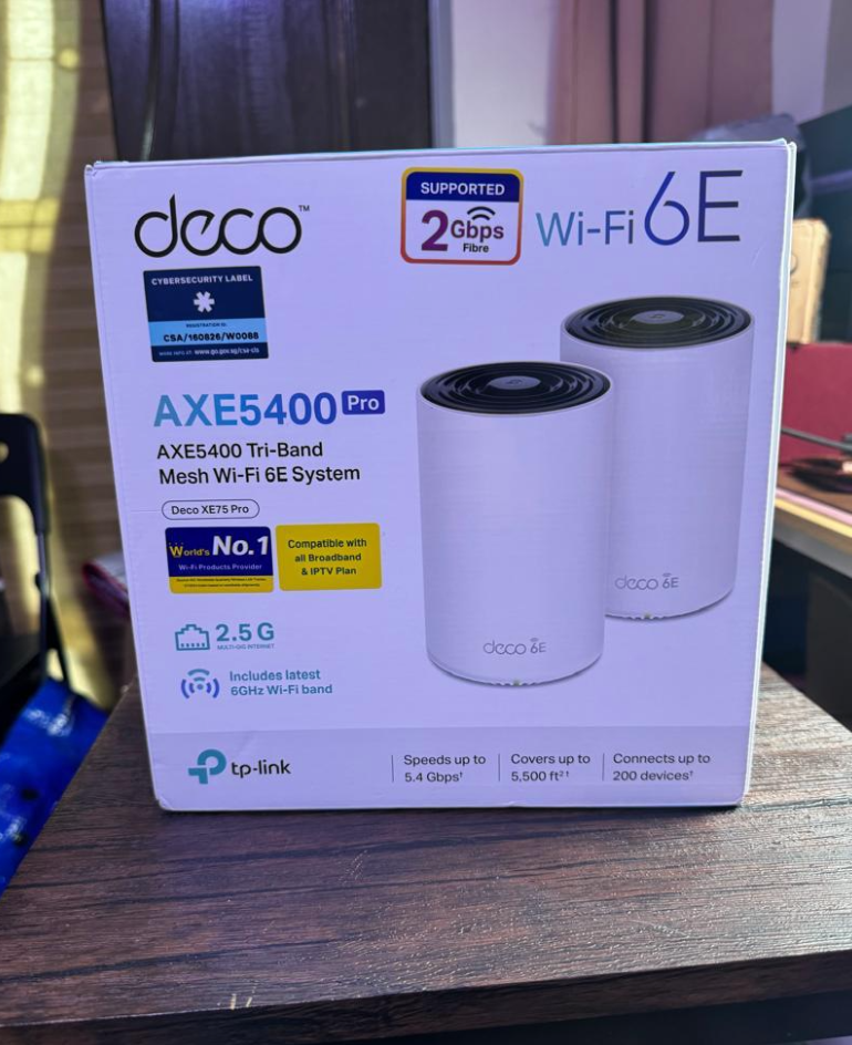 TP-Link Deco XE75 Pro AXE5400 Tri-Band Mesh Wi-Fi 6E System